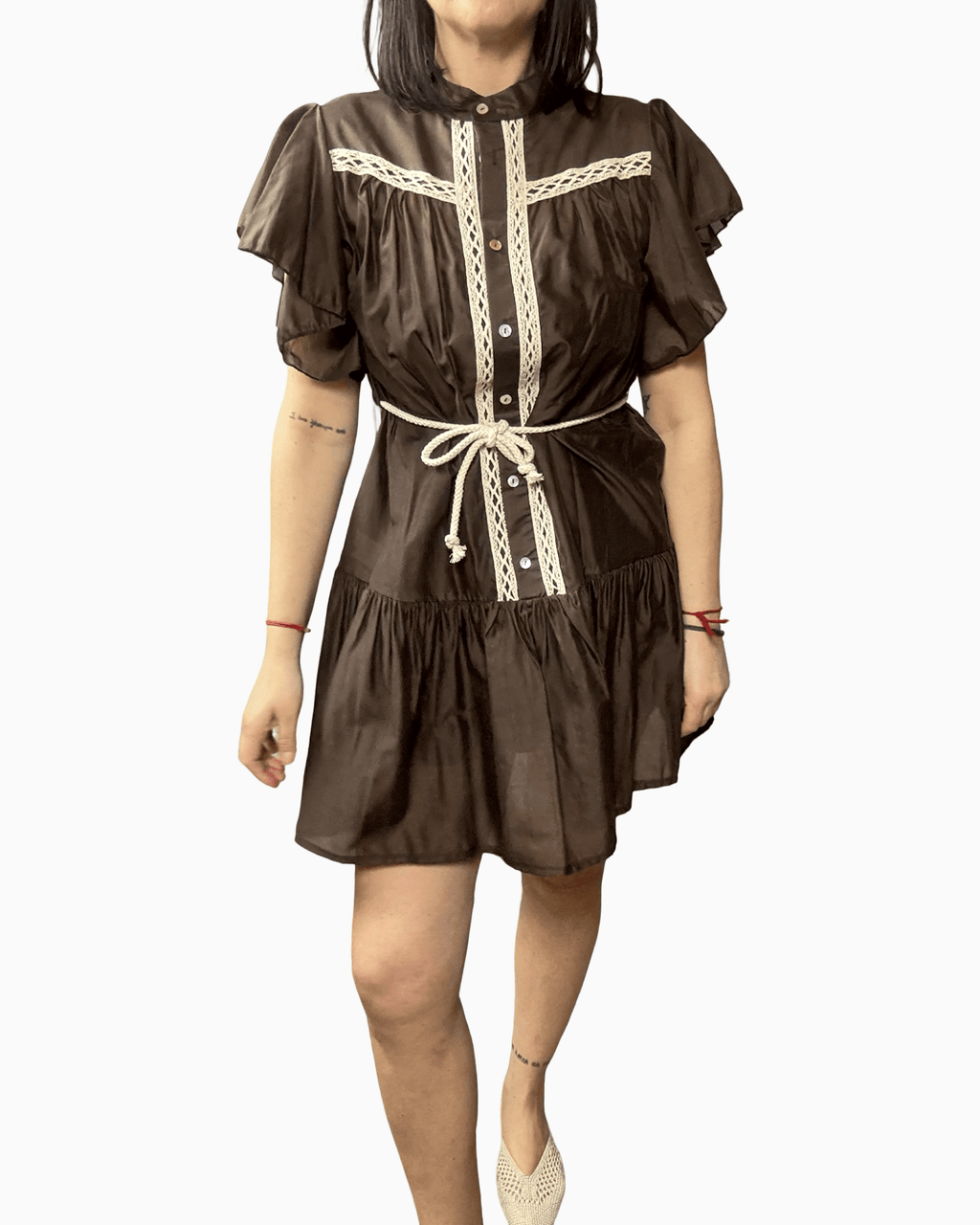 ABITO CORTO CON PASSAMANERIA SUYS MIX - XE BLU ABBIGLIAMENTO