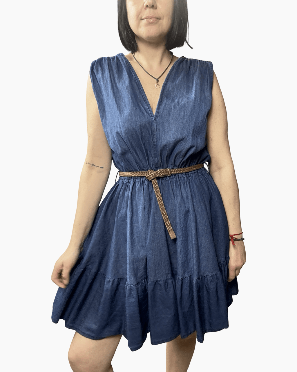 ABITO CORTO IN CHAMBRAY SUSY MIX - XE BLU ABBIGLIAMENTO