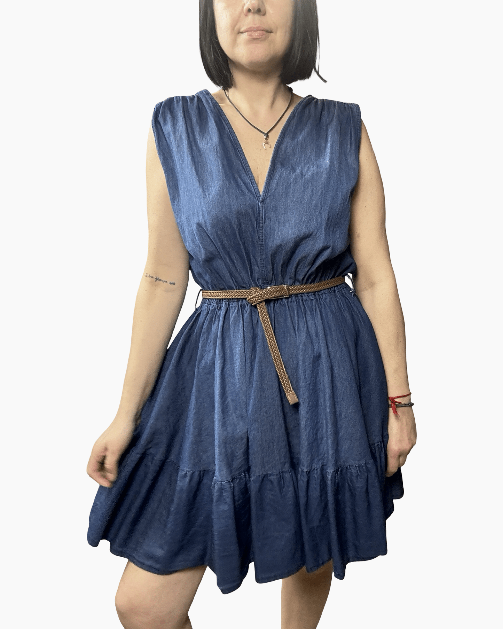 ABITO CORTO IN CHAMBRAY SUSY MIX - XE BLU ABBIGLIAMENTO