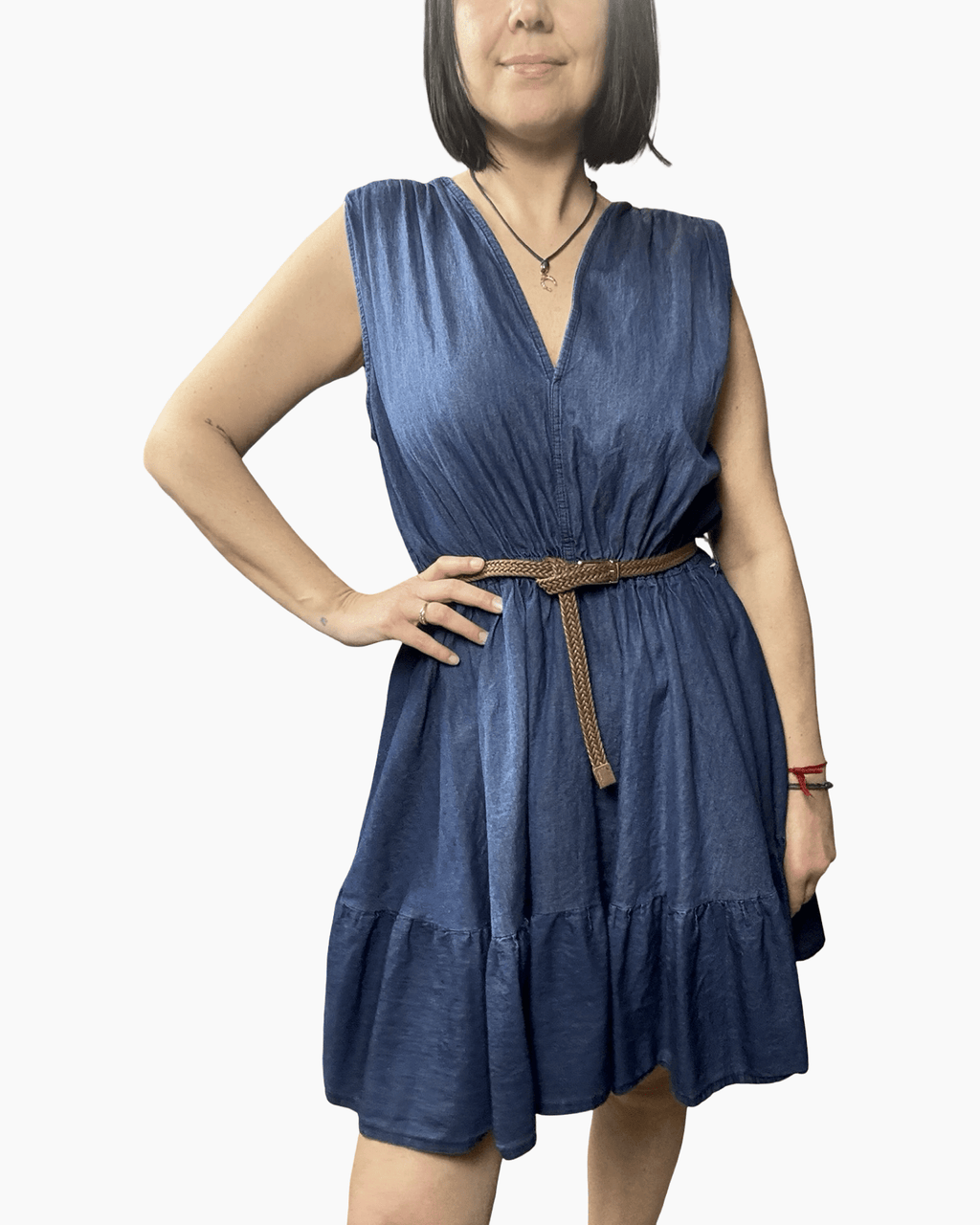 ABITO CORTO IN CHAMBRAY SUSY MIX - XE BLU ABBIGLIAMENTO
