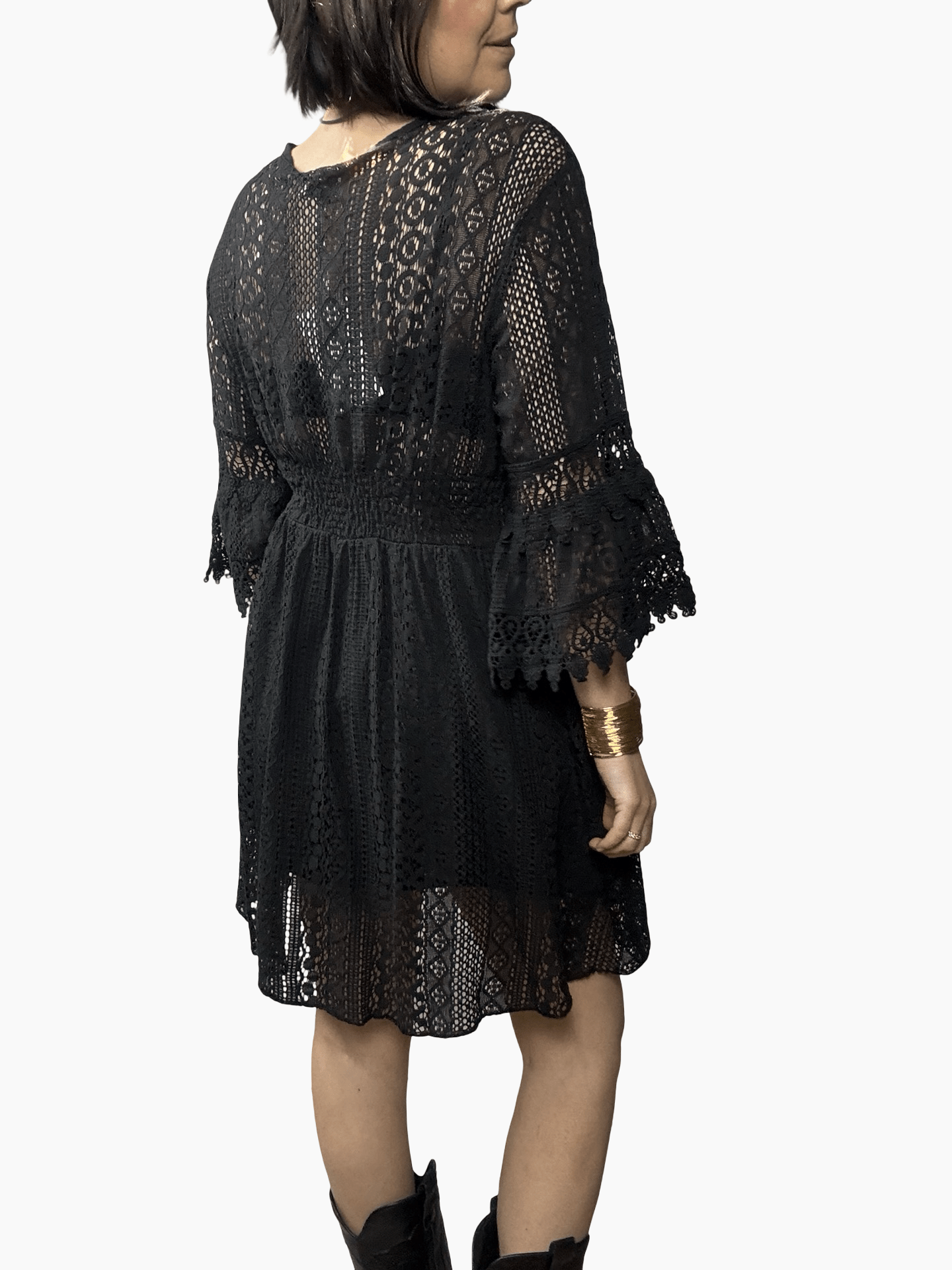 ABITO CORTO IN PIZZO SUSY MIX - XE BLU ABBIGLIAMENTO