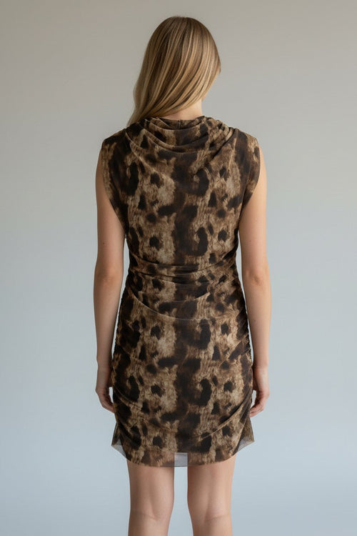 ABITO CORTO IN TULLE MACULATO SUSY MIX - XE BLU Abbigliamento Donna