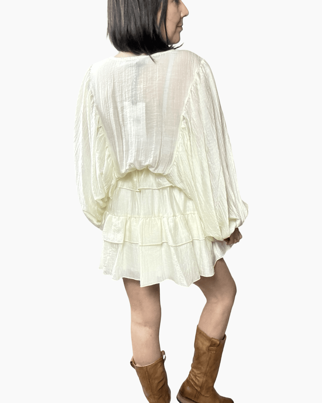 ABITO CORTO MANICA A KIMONO HAVEONE - XE BLU ABBIGLIAMENTO