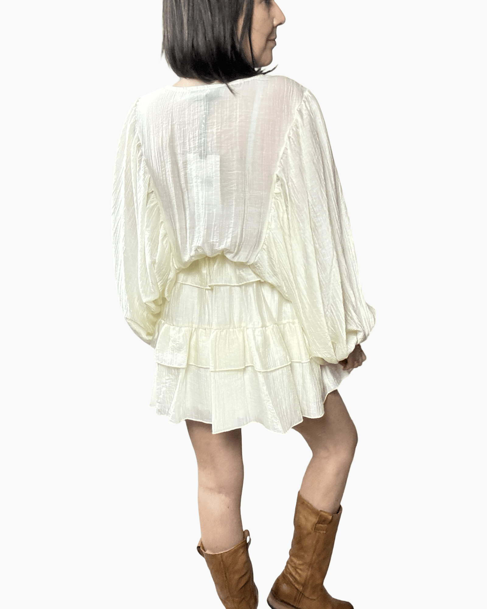 ABITO CORTO MANICA A KIMONO HAVEONE - XE BLU ABBIGLIAMENTO