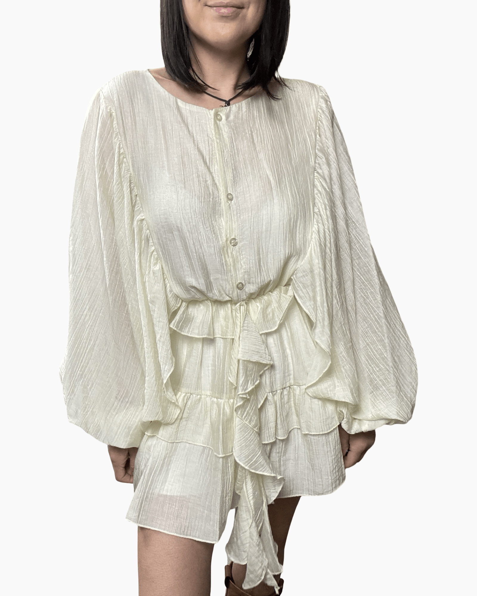 ABITO CORTO MANICA A KIMONO HAVEONE - XE BLU ABBIGLIAMENTO