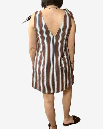 ABITO FIOCCHETTI A RIGHE VICOLO - XE BLU ABBIGLIAMENTO