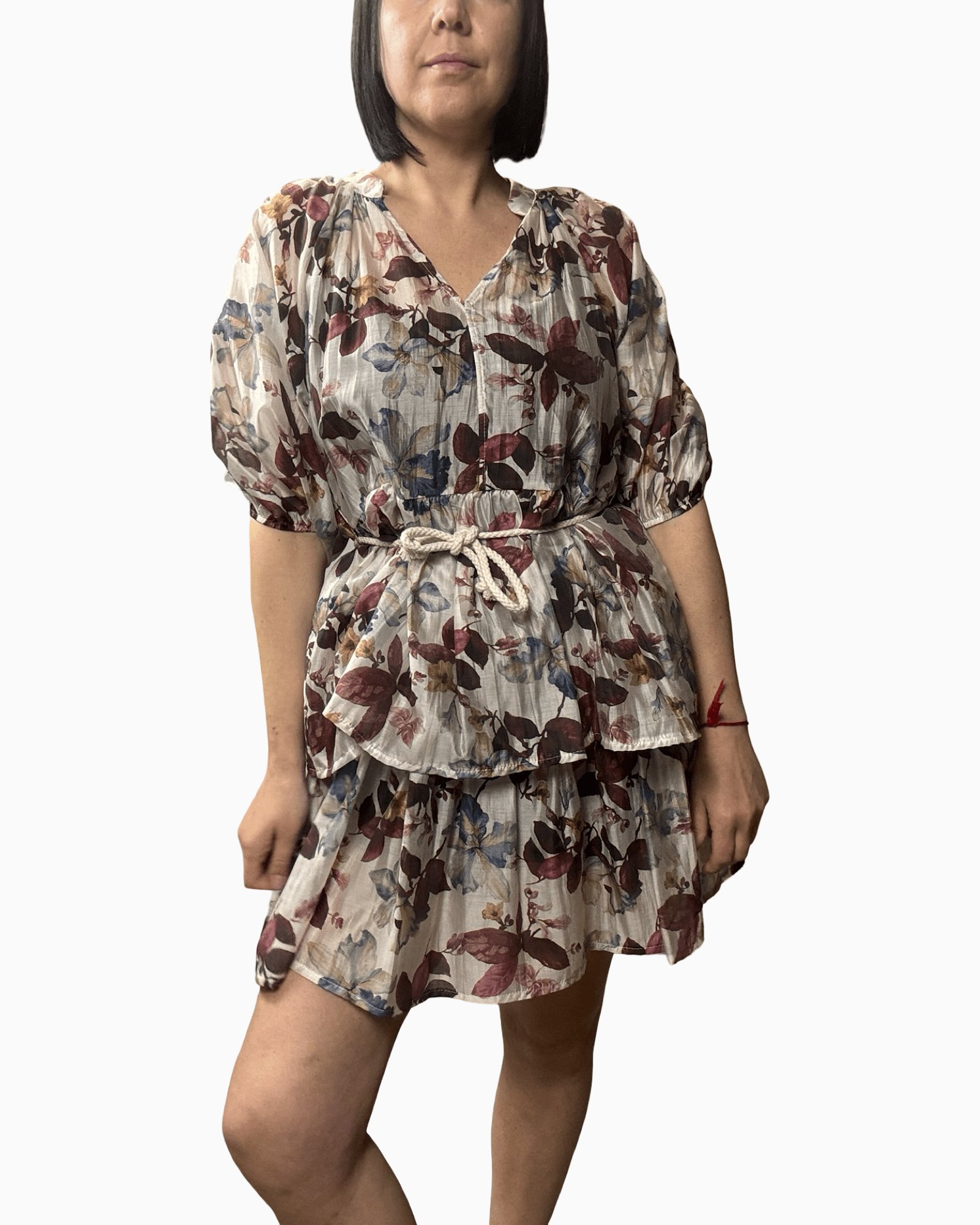 ABITO FLOREALE CON BALZETTE SUSY MIX - XE BLU ABBIGLIAMENTO