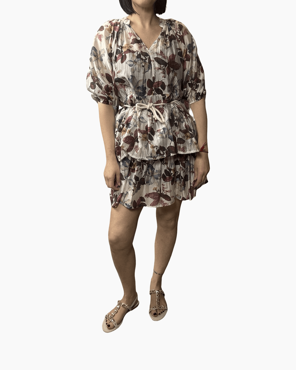 ABITO FLOREALE CON BALZETTE SUSY MIX - XE BLU ABBIGLIAMENTO
