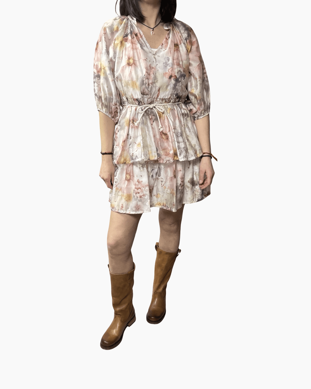 ABITO FLOREALE ROSA SUSY MIX - XE BLU ABBIGLIAMENTO