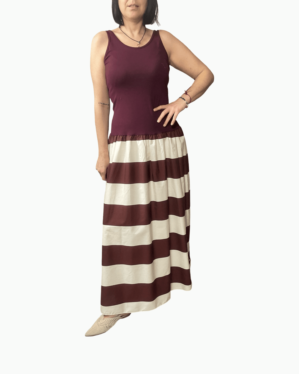 ABITO IN MAGLINA RIGATO SUSY MIX - XE BLU ABBIGLIAMENTO