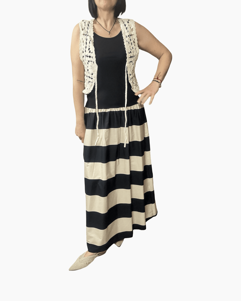 ABITO IN MAGLINA RIGATO SUSY MIX - XE BLU ABBIGLIAMENTO
