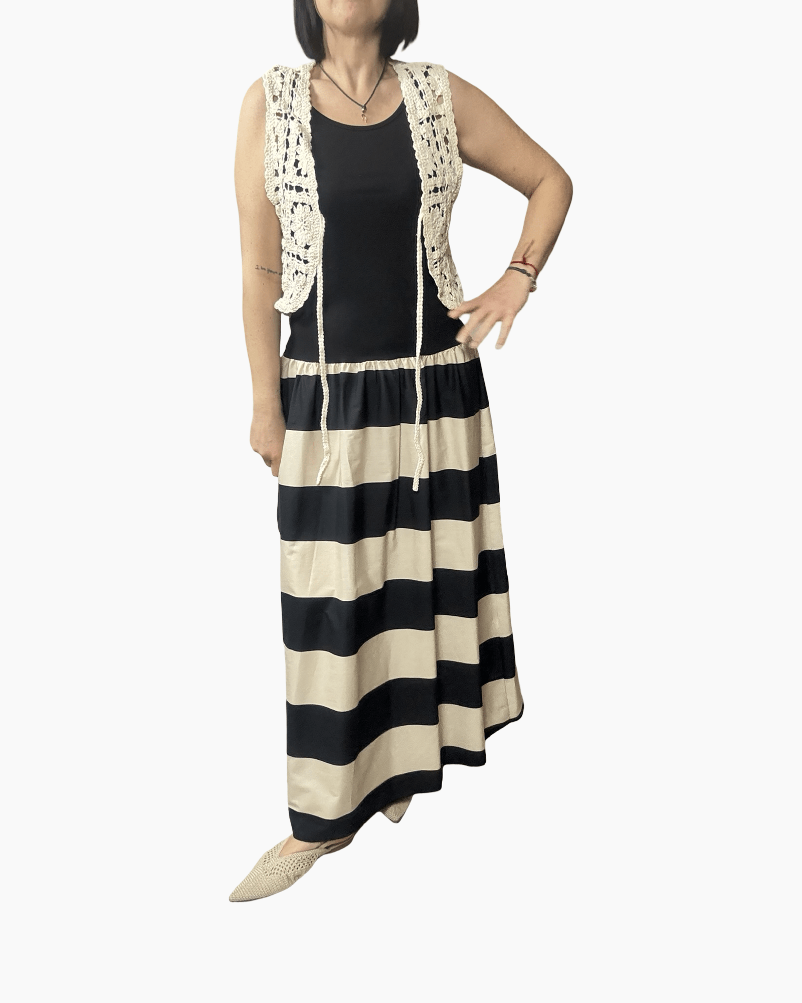 ABITO IN MAGLINA RIGATO SUSY MIX - XE BLU ABBIGLIAMENTO