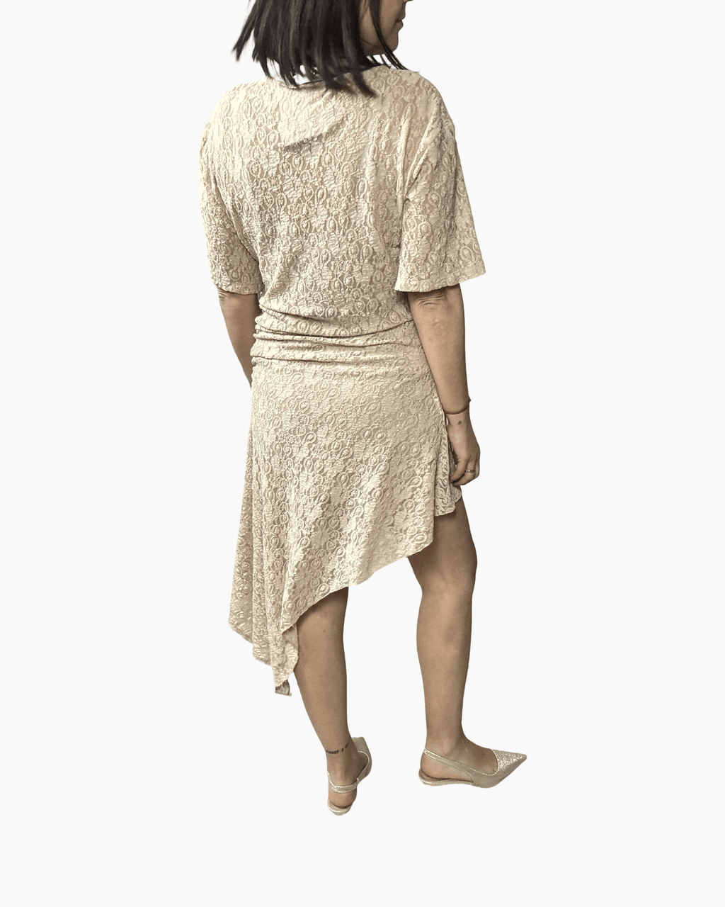 ABITO IN PIZZO ASIMMETRICO HAVEONE - XE BLU ABBIGLIAMENTO
