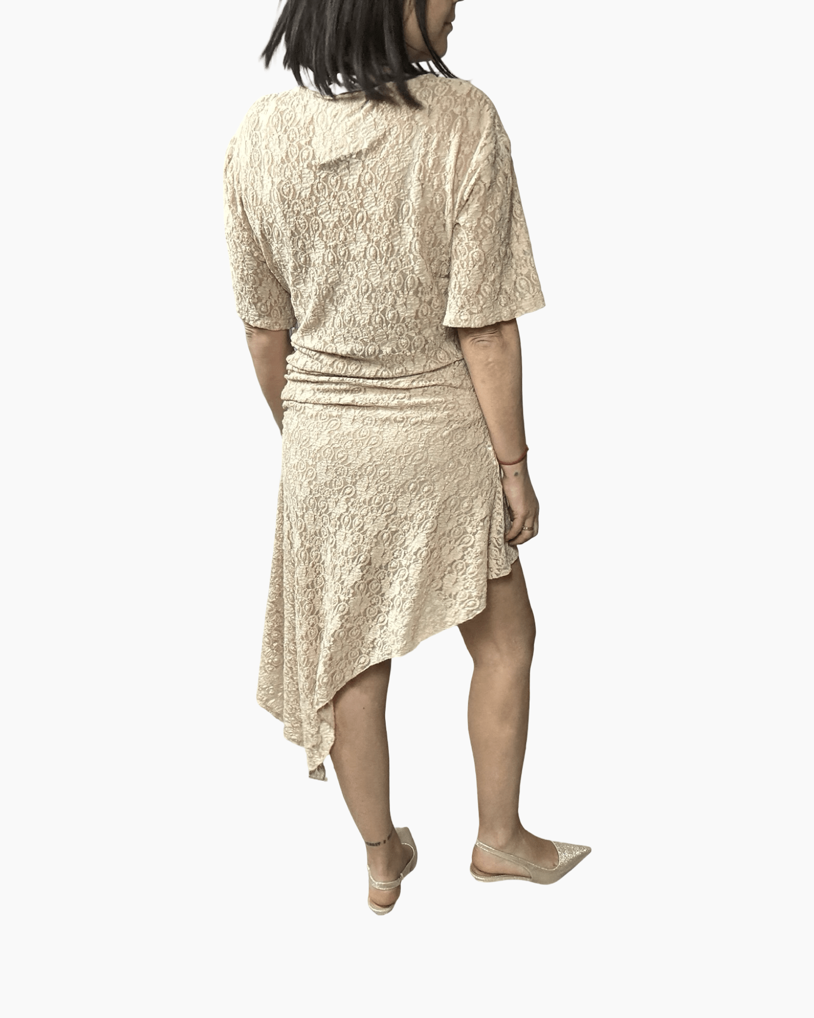 ABITO IN PIZZO ASIMMETRICO HAVEONE - XE BLU ABBIGLIAMENTO