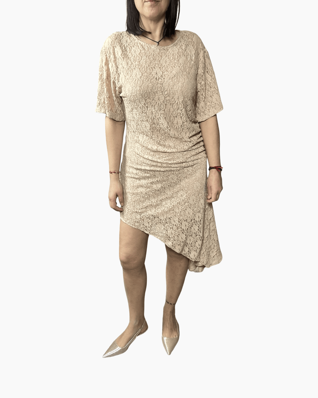 ABITO IN PIZZO ASIMMETRICO HAVEONE - XE BLU ABBIGLIAMENTO