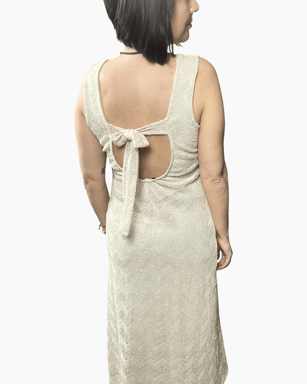 ABITO IN PIZZO CON FIOCCHI VICOLO - XE BLU ABBIGLIAMENTO