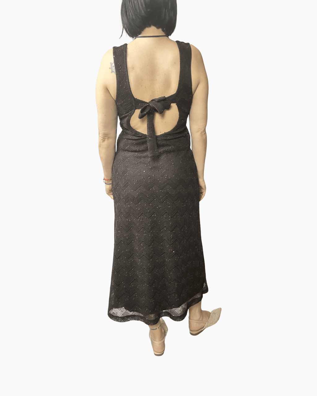 ABITO IN PIZZO CON FIOCCHI VICOLO - XE BLU ABBIGLIAMENTO