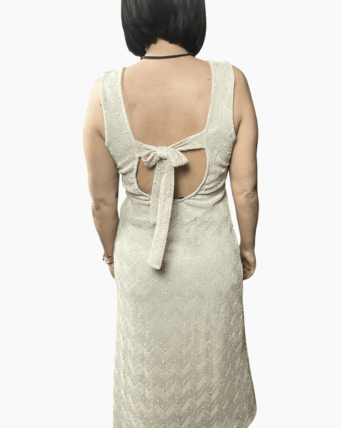 ABITO IN PIZZO CON FIOCCHI VICOLO - XE BLU ABBIGLIAMENTO