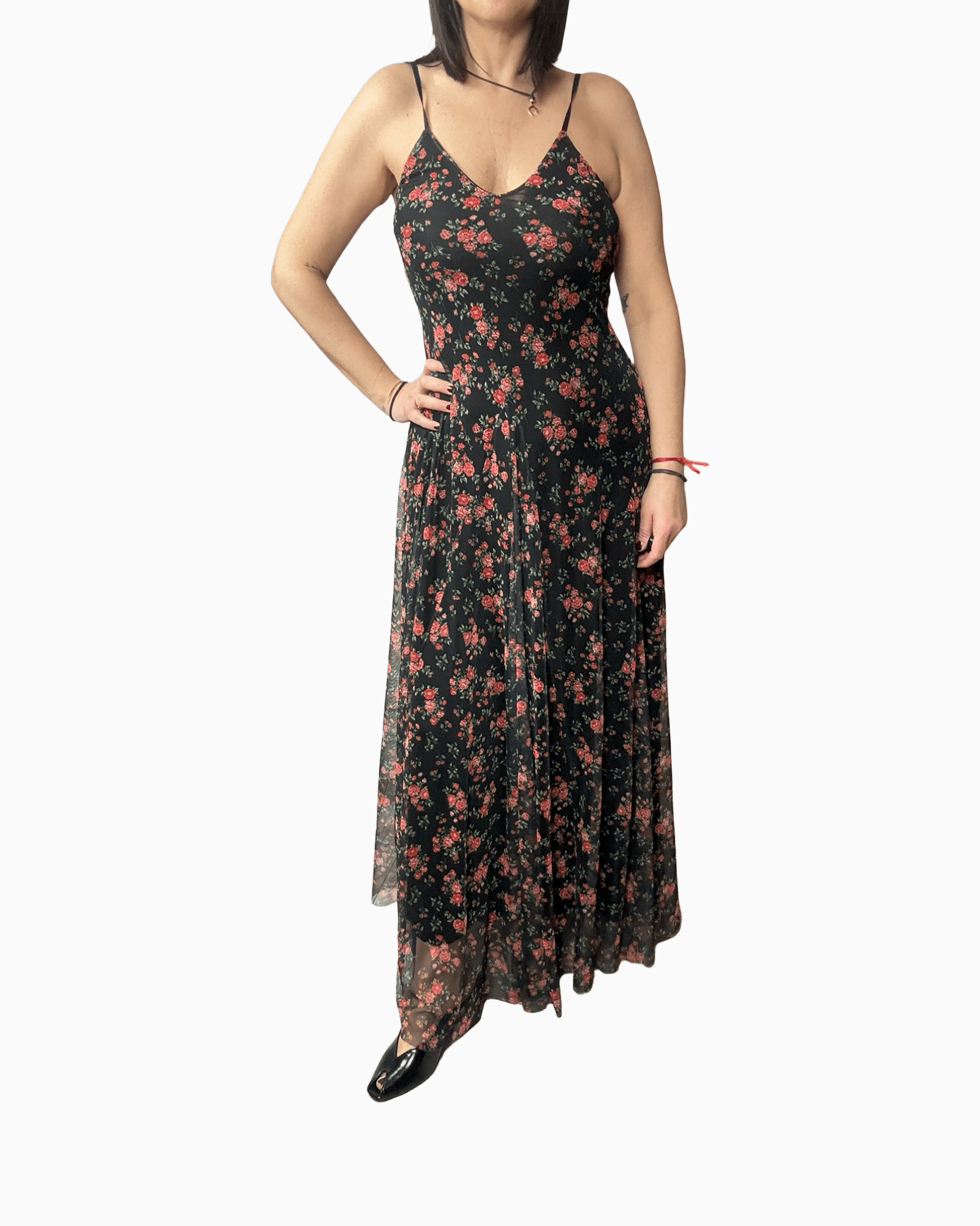 ABITO IN TULLE A FIORI SUSY MIX - XE BLU ABBIGLIAMENTO