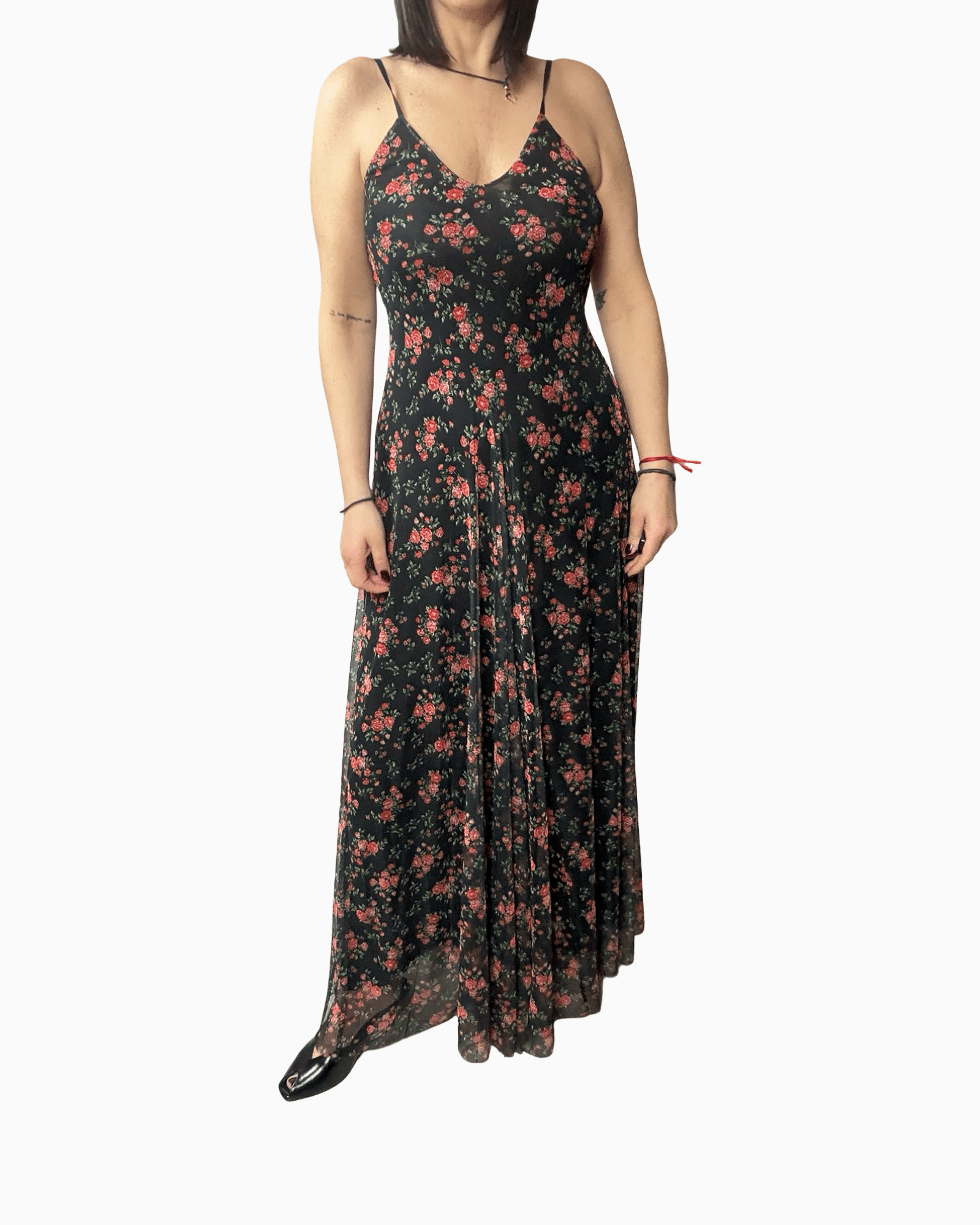 ABITO IN TULLE A FIORI SUSY MIX - XE BLU ABBIGLIAMENTO
