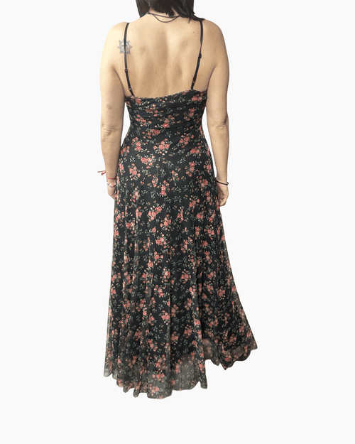 ABITO IN TULLE A FIORI SUSY MIX - XE BLU ABBIGLIAMENTO