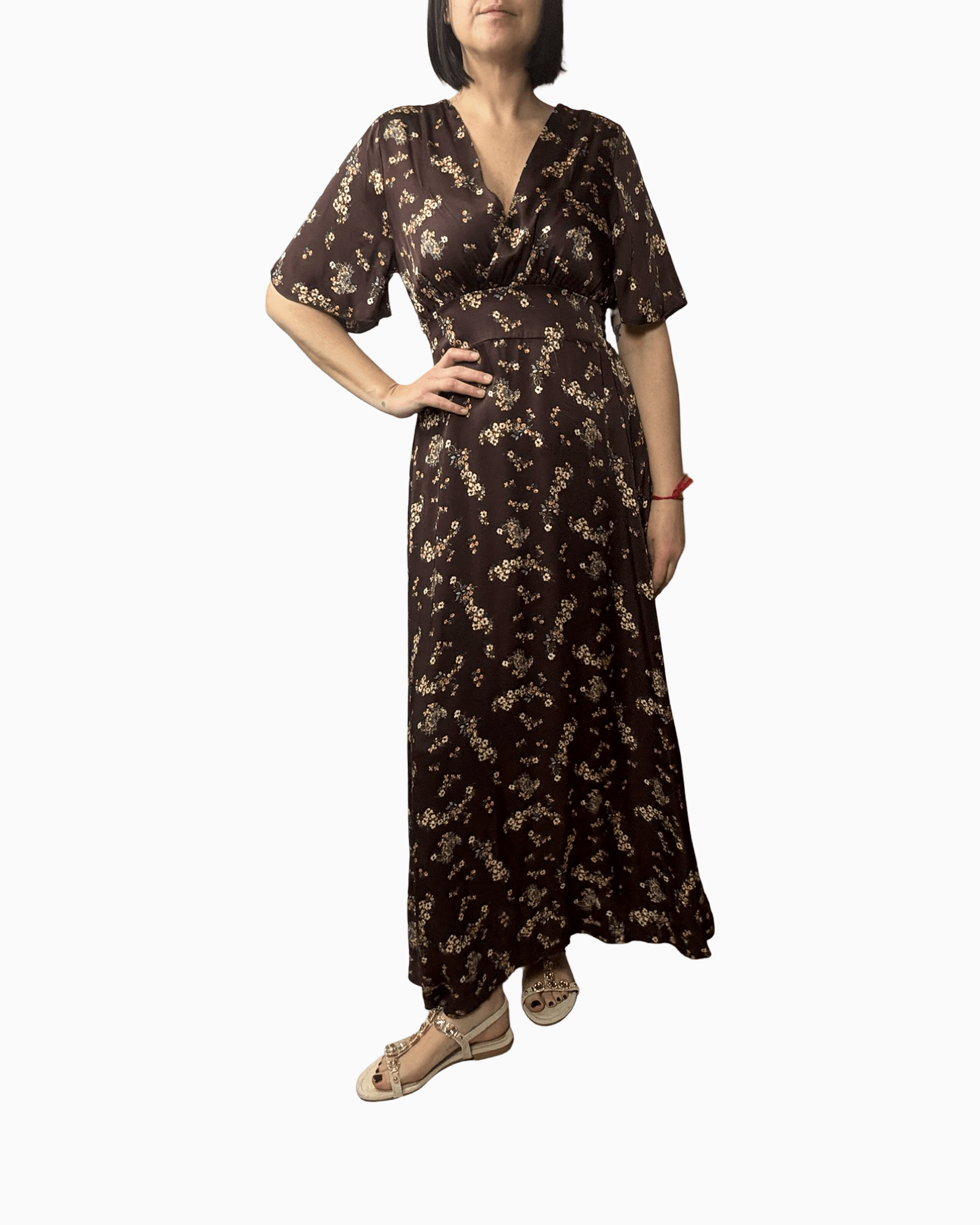 ABITO LUNGO A FIORELLINI SUSY MIX - XE BLU ABBIGLIAMENTO
