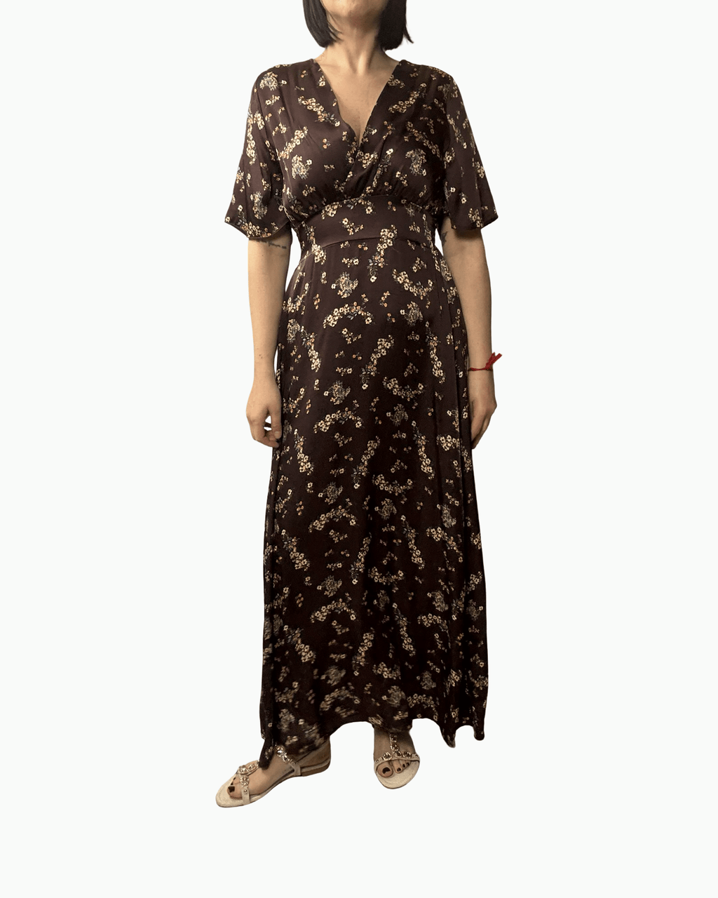 ABITO LUNGO A FIORELLINI SUSY MIX - XE BLU ABBIGLIAMENTO