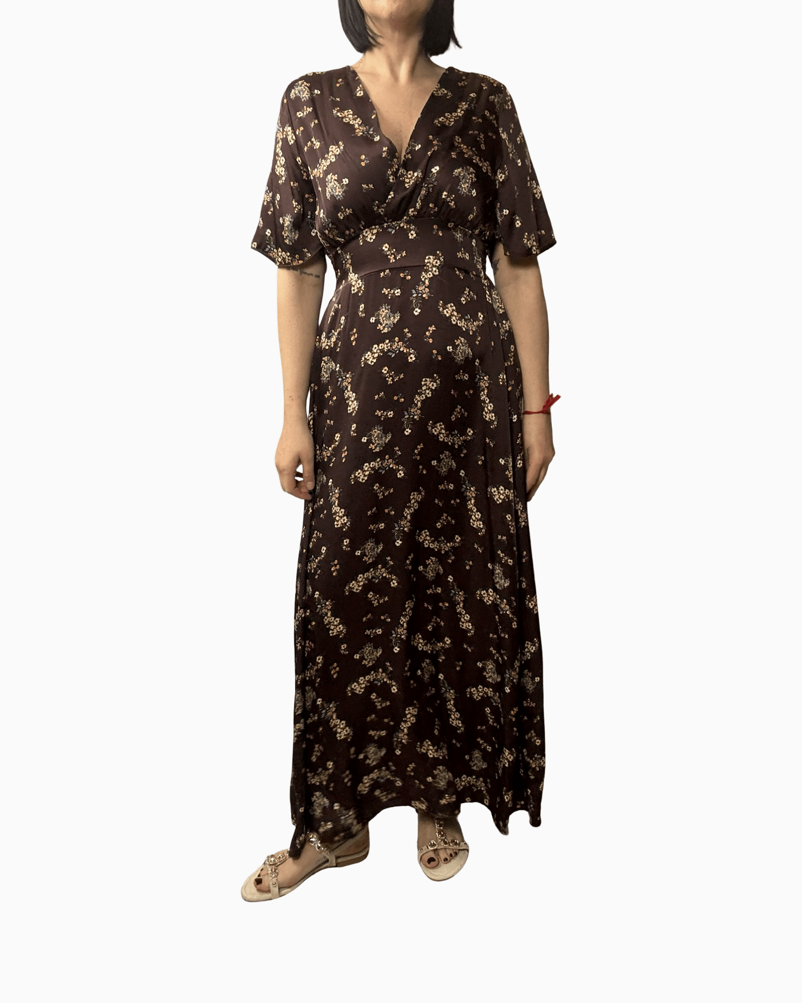 ABITO LUNGO A FIORELLINI SUSY MIX - XE BLU ABBIGLIAMENTO