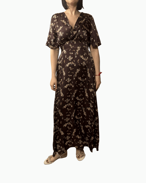 ABITO LUNGO A FIORELLINI SUSY MIX - XE BLU ABBIGLIAMENTO
