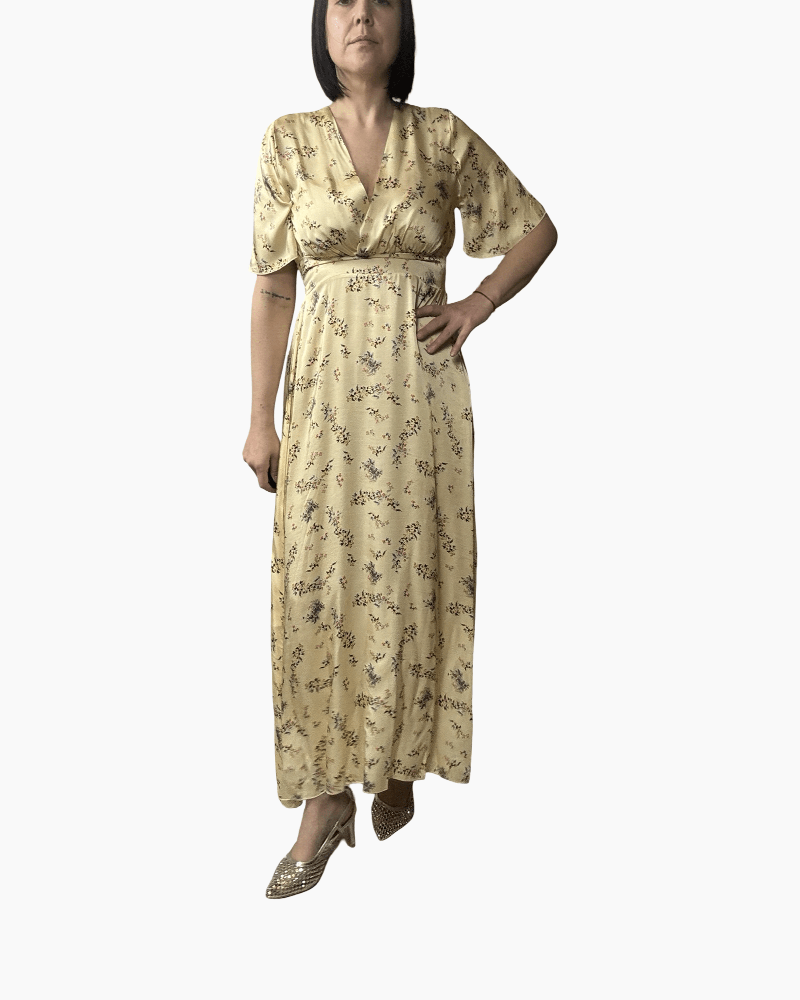 ABITO LUNGO A FIORELLINI SUSY MIX - XE BLU ABBIGLIAMENTO