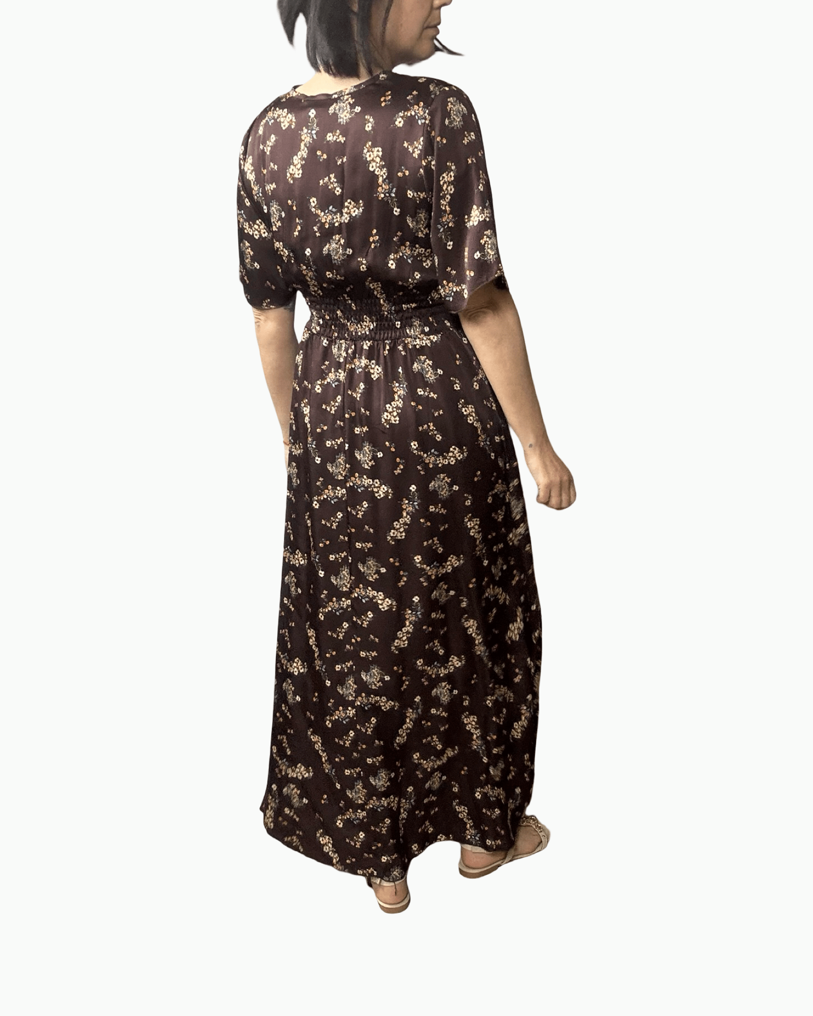 ABITO LUNGO A FIORELLINI SUSY MIX - XE BLU ABBIGLIAMENTO