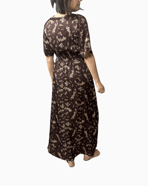 ABITO LUNGO A FIORELLINI SUSY MIX - XE BLU ABBIGLIAMENTO