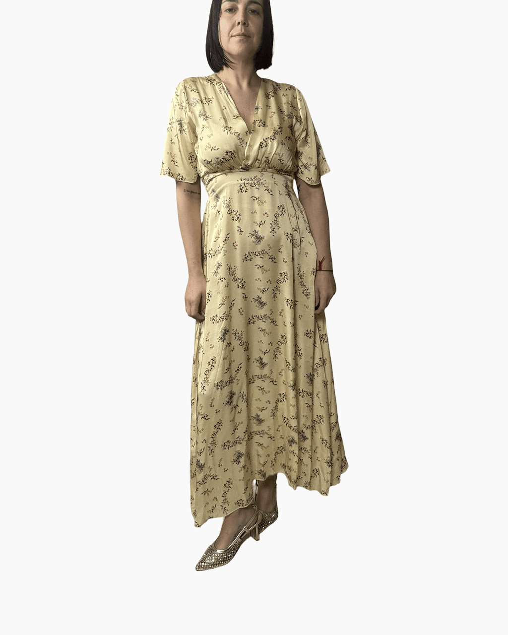 ABITO LUNGO A FIORELLINI SUSY MIX - XE BLU ABBIGLIAMENTO