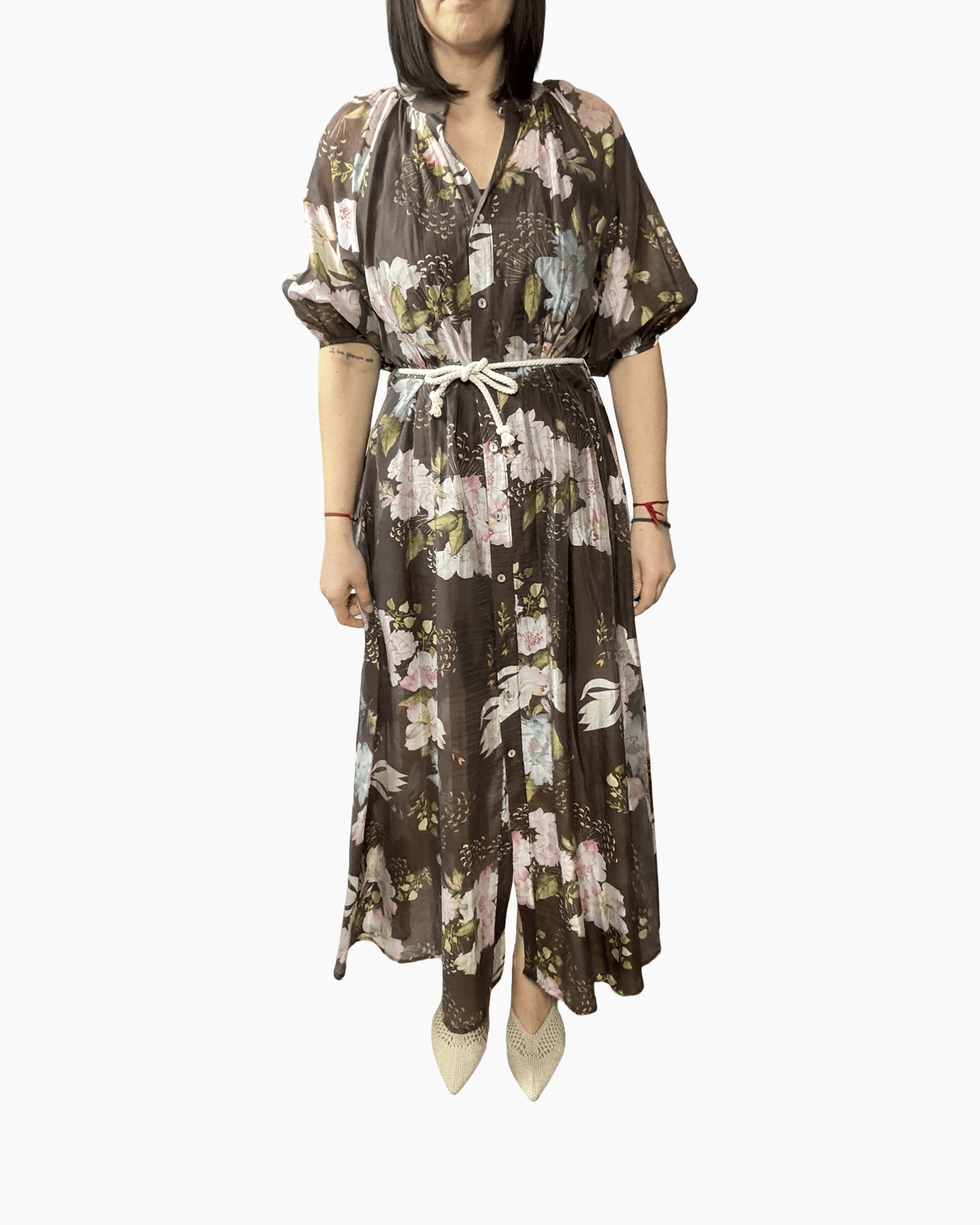 ABITO LUNGO FLOWERS SUSY MIX - XE BLU ABBIGLIAMENTO