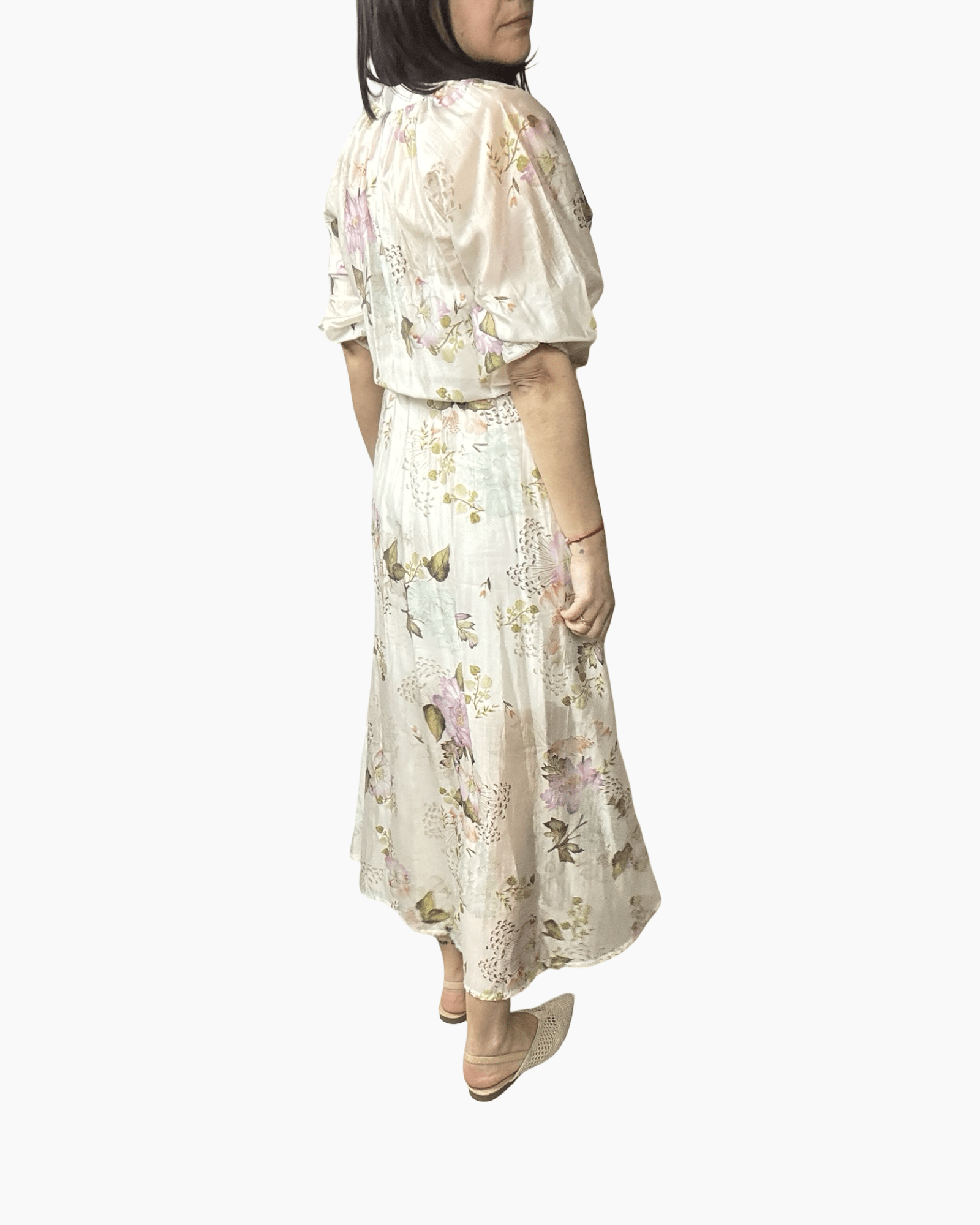 ABITO LUNGO FLOWERS SUSY MIX - XE BLU ABBIGLIAMENTO