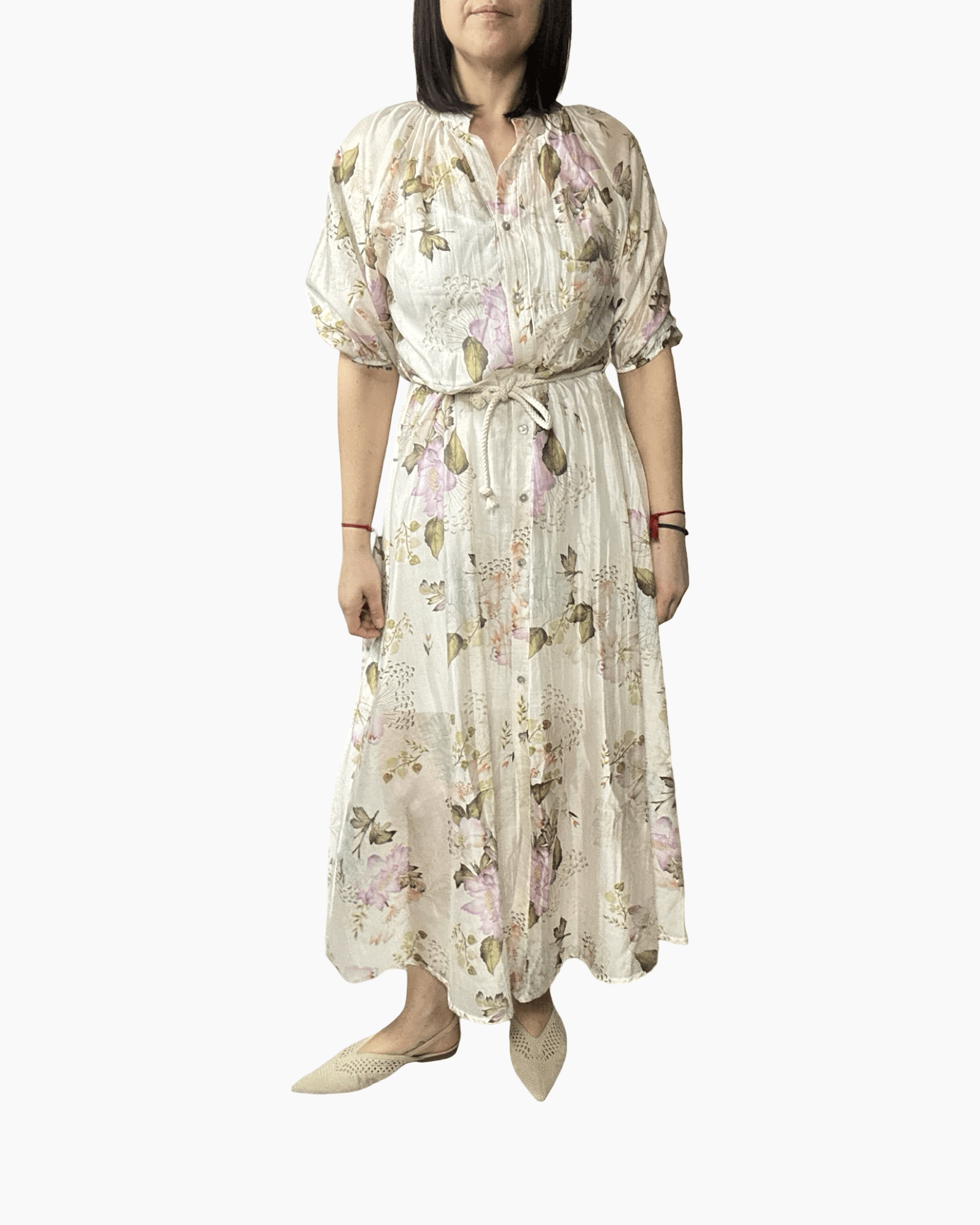 ABITO LUNGO FLOWERS SUSY MIX - XE BLU ABBIGLIAMENTO