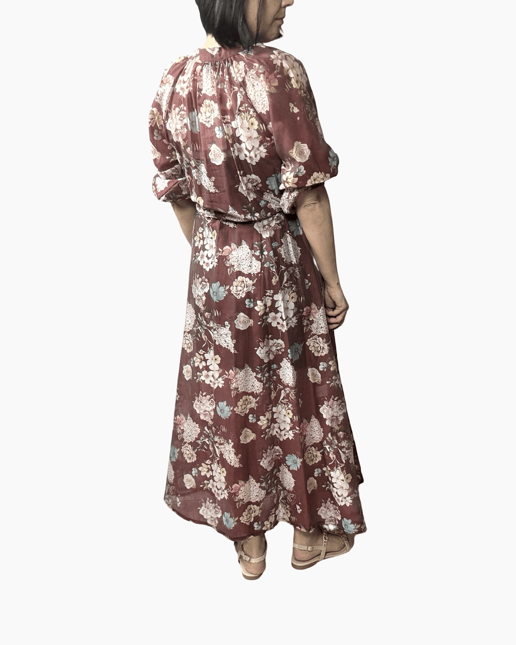 ABITO LUNGO FLOWERS SUSY MIX - XE BLU ABBIGLIAMENTO