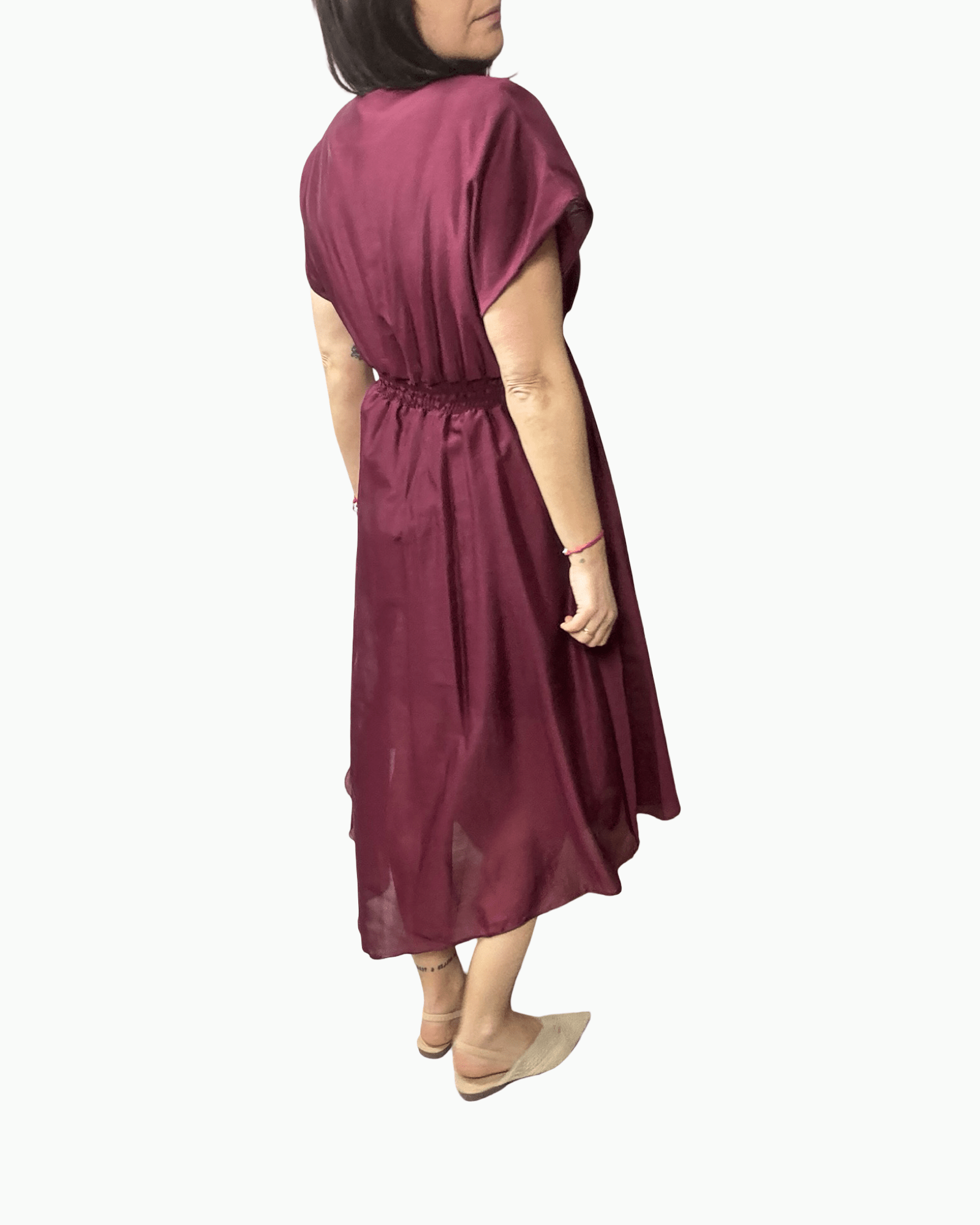 ABITO LUNGO IN MUSSOLA ROSSO INDIA HAVEONE - XE BLU ABBIGLIAMENTO