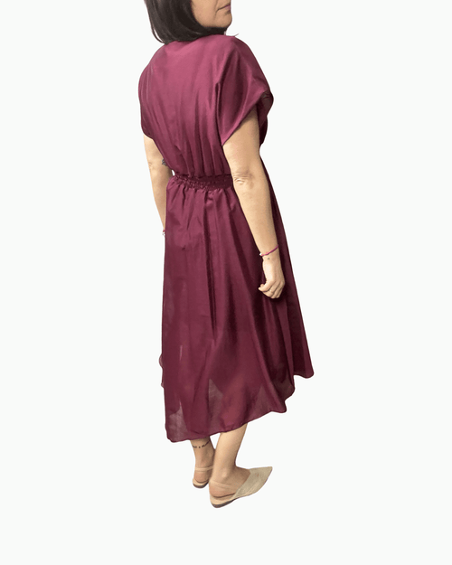 ABITO LUNGO IN MUSSOLA ROSSO INDIA HAVEONE - XE BLU ABBIGLIAMENTO