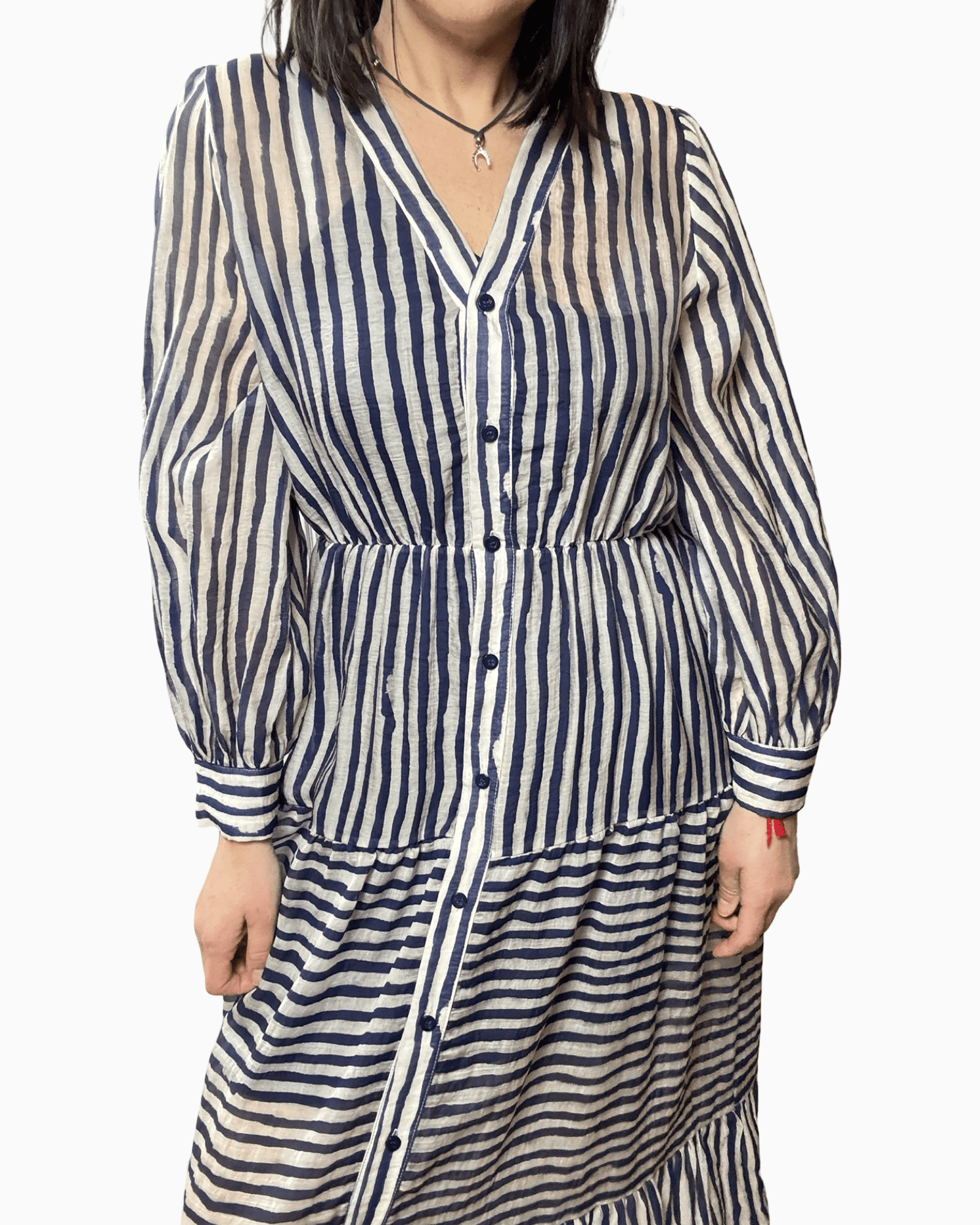 ABITO LUNGO RIGATO SUSY MIX - XE BLU ABBIGLIAMENTO