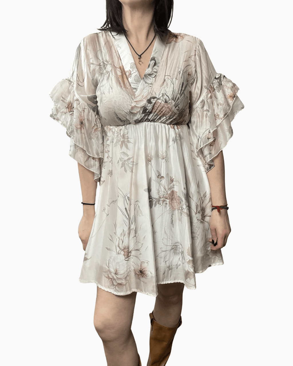 ABITO MANICA VOLANT SUSY MIX - XE BLU ABBIGLIAMENTO