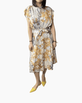 ABITO MIDI A FANTASIA GIALLO HAVEONE - XE BLU ABBIGLIAMENTO