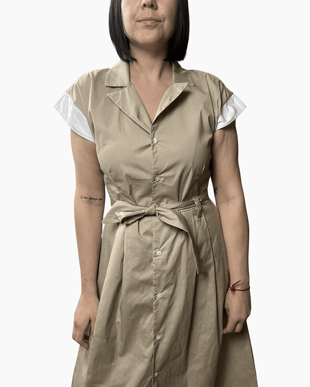 ABITO MIDI BICOLOR VICOLO - XE BLU ABBIGLIAMENTO