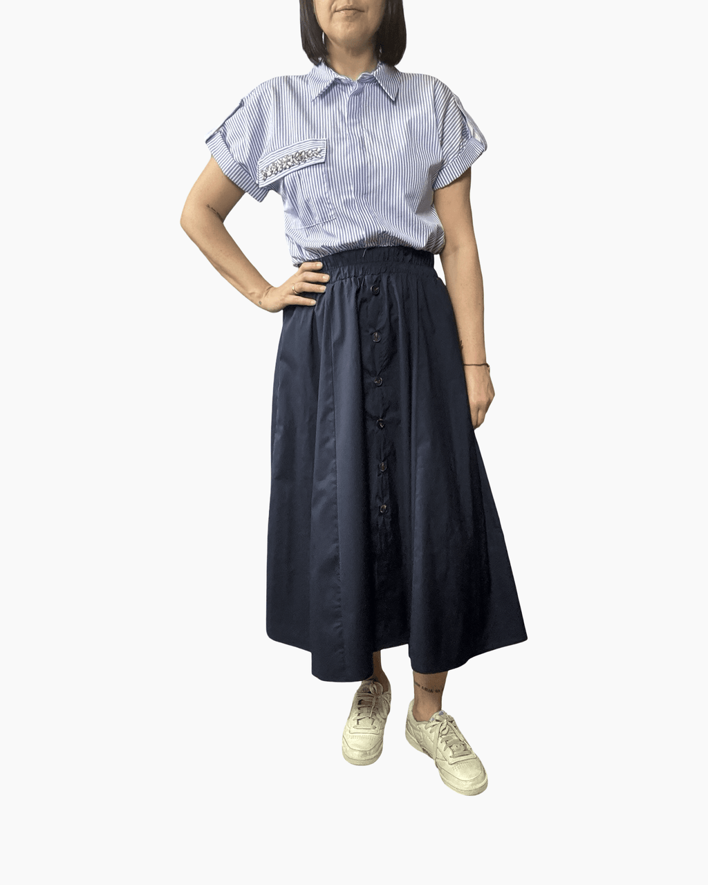ABITO RIGATO MOTEL - XE BLU ABBIGLIAMENTO