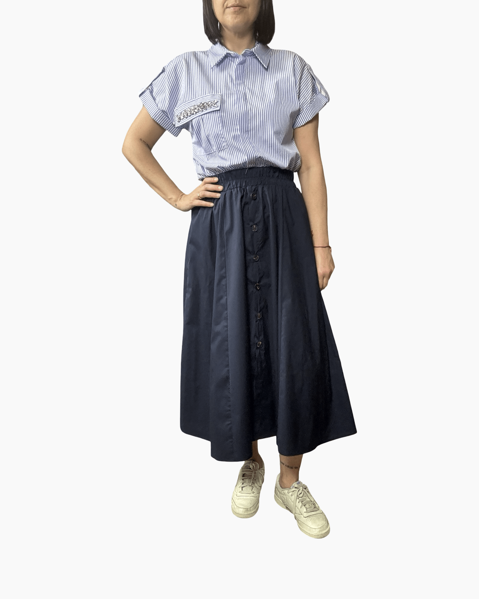 ABITO RIGATO MOTEL - XE BLU ABBIGLIAMENTO