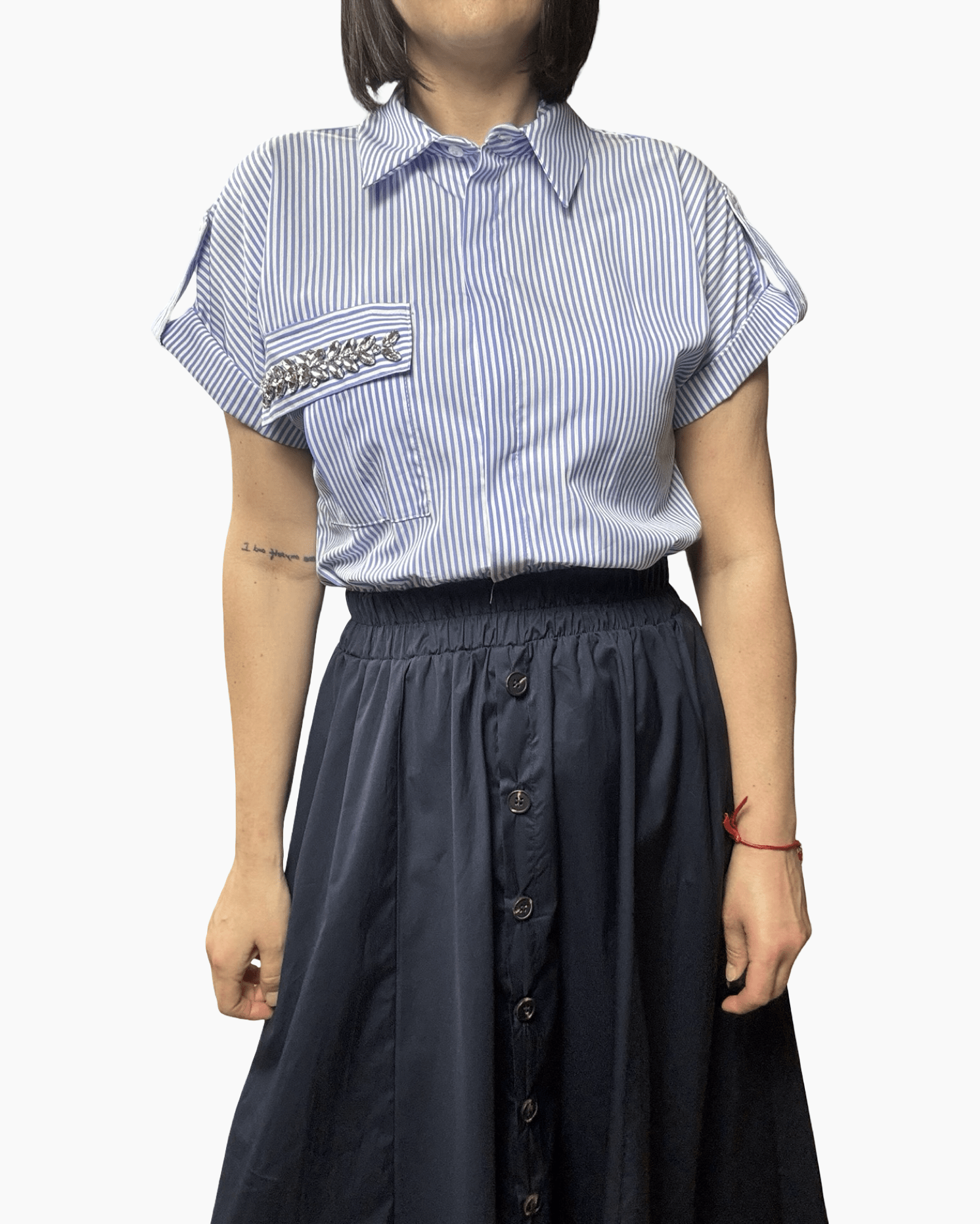 ABITO RIGATO MOTEL - XE BLU ABBIGLIAMENTO