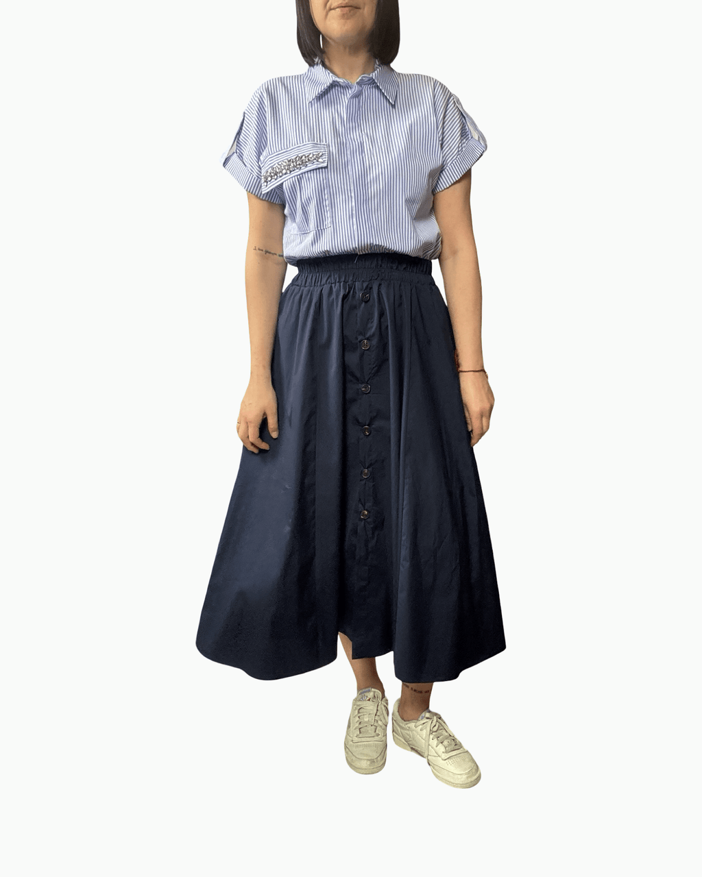 ABITO RIGATO MOTEL - XE BLU ABBIGLIAMENTO