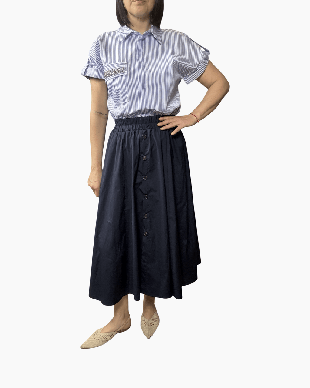 ABITO RIGATO MOTEL - XE BLU ABBIGLIAMENTO