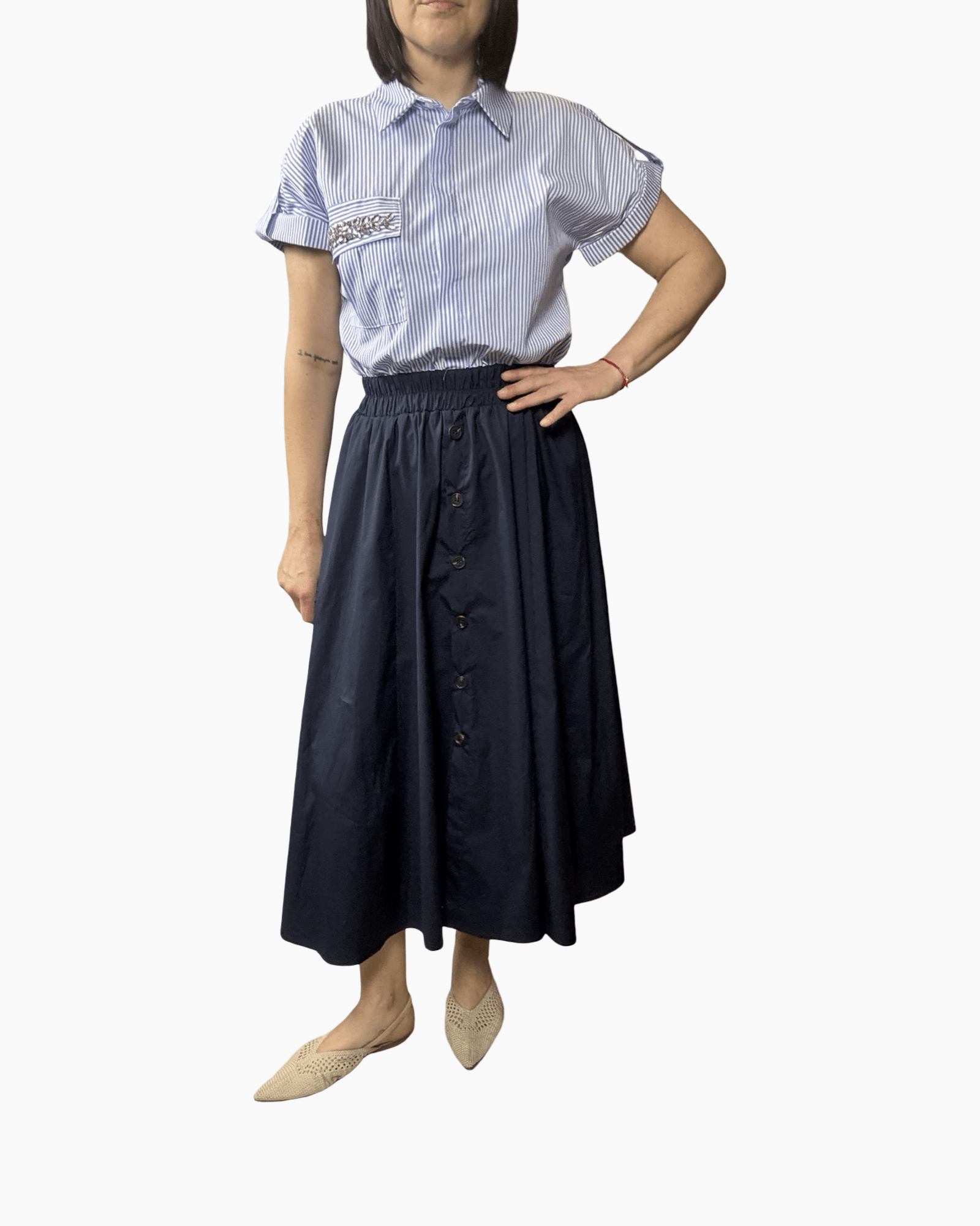 ABITO RIGATO MOTEL - XE BLU ABBIGLIAMENTO