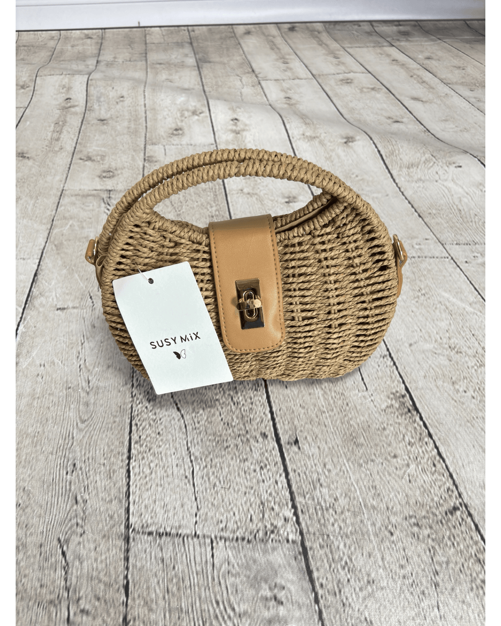 BAULETTO IN RAFFIA SUSY MIX - XE BLU ABBIGLIAMENTO